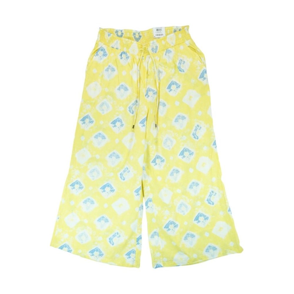 NWT $49 Style & Co Women's Cotton Blend Wide-Leg‎ Pants Sunbeam Yellow Sz XXL
